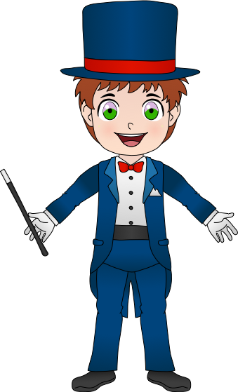 Magic Parties - Magic Boy Cartoon Png (339x559)
