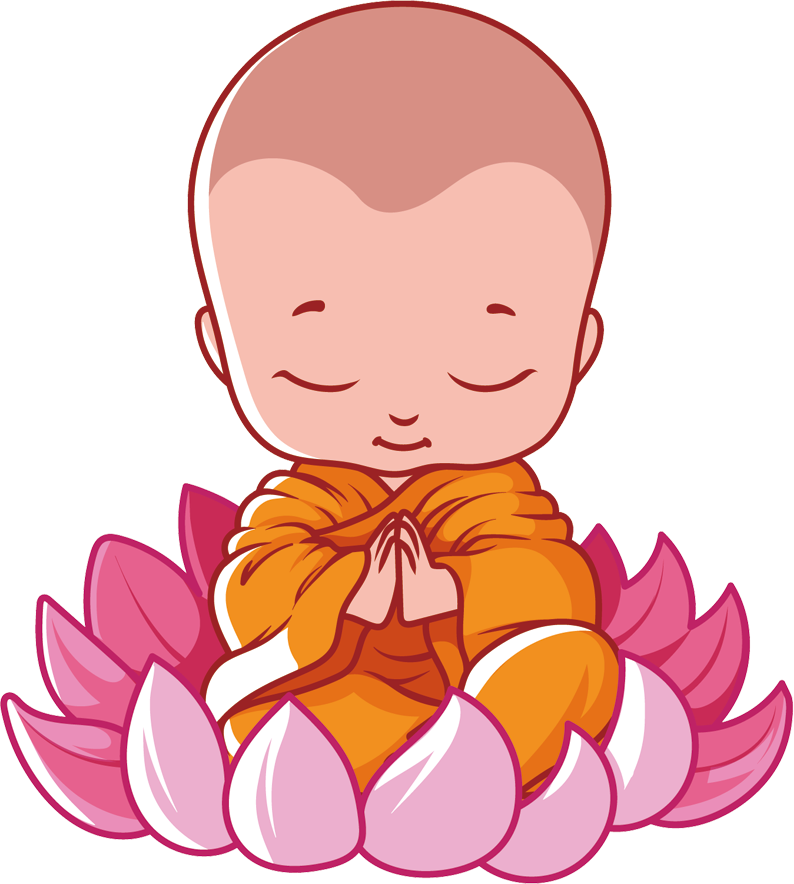 Vesak Buddhism Cartoon Buddhas Birthday - Buddha Cartoon (794x884)