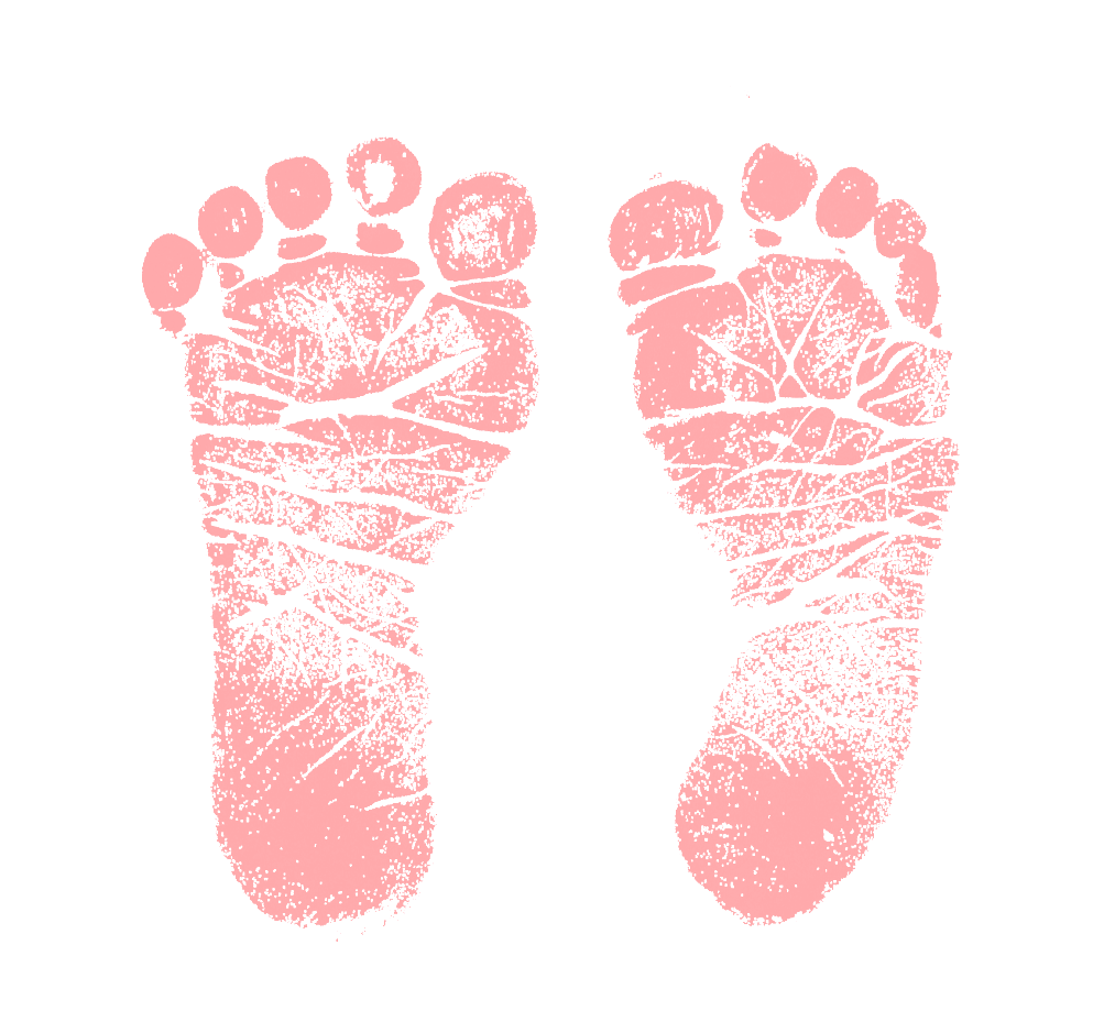 Baby Feet Clipart Png - Pink Baby Feet Print (1023x932)