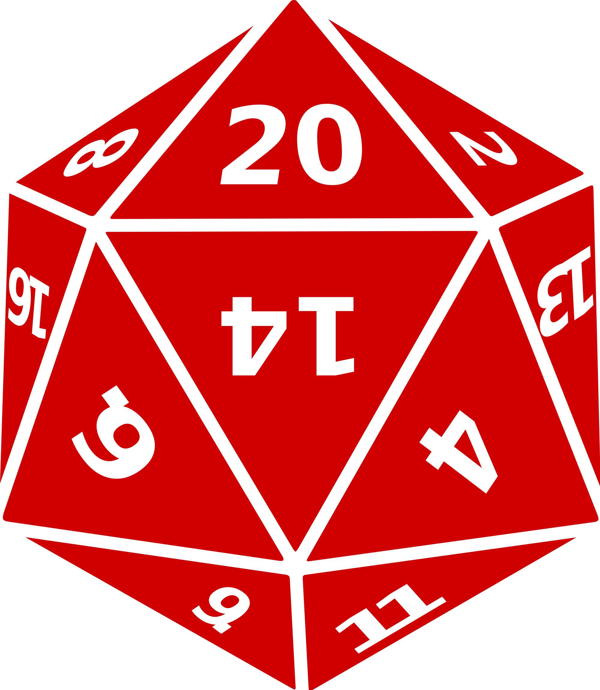 Twenty Sided Die - Dungeons And Dragons Svg (2000x2301)