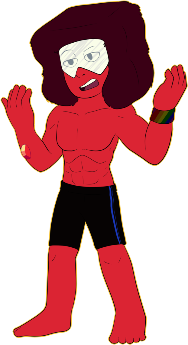 Gems With Human Clothing By Rubyart15 - Male Ruby Oc Su (669x1192)