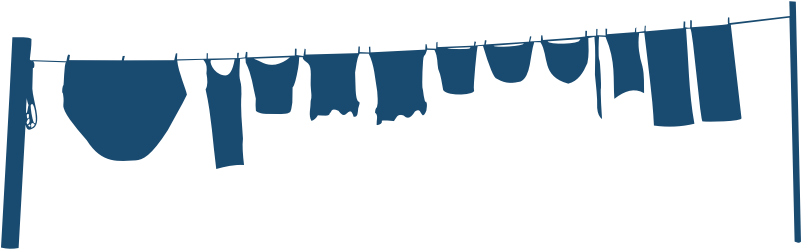Clipart - Clothes Line - Dry Cleaning Visiting Card (800x800)