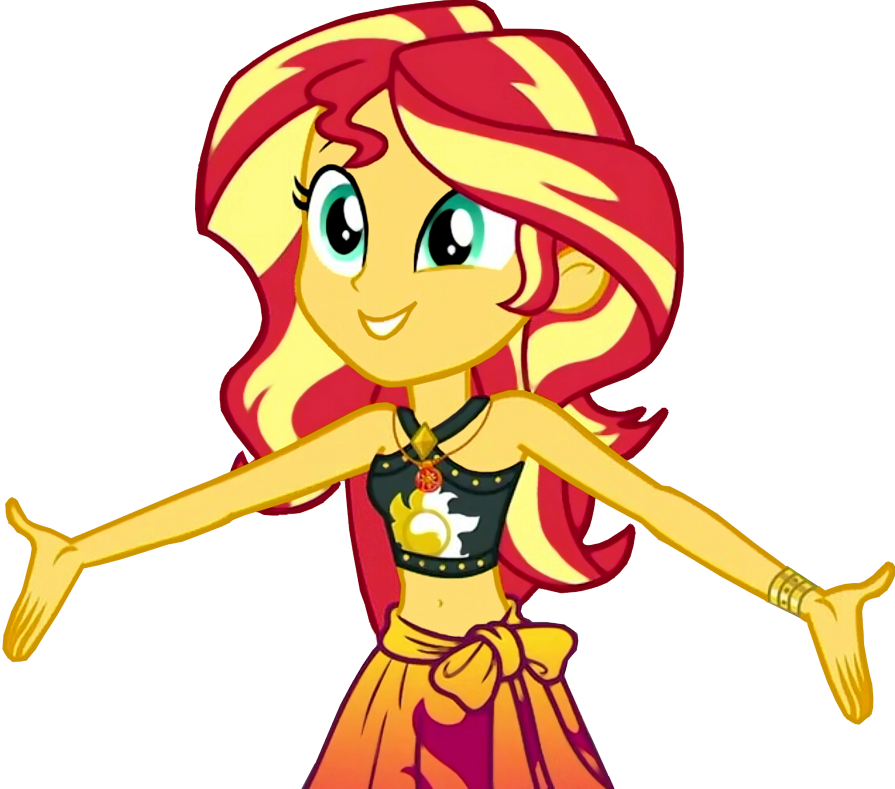 Bracelet, Clothes, Edit, Equestria Girls, Hug, Incoming - Sunset Shimmer New Outfit (895x789)