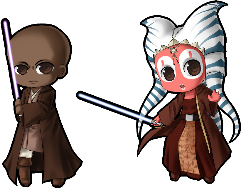 Suzaku 21 14 Jedi Chibis Batch 1 By Rixari - Star Wars Chibi Jedi (900x685)