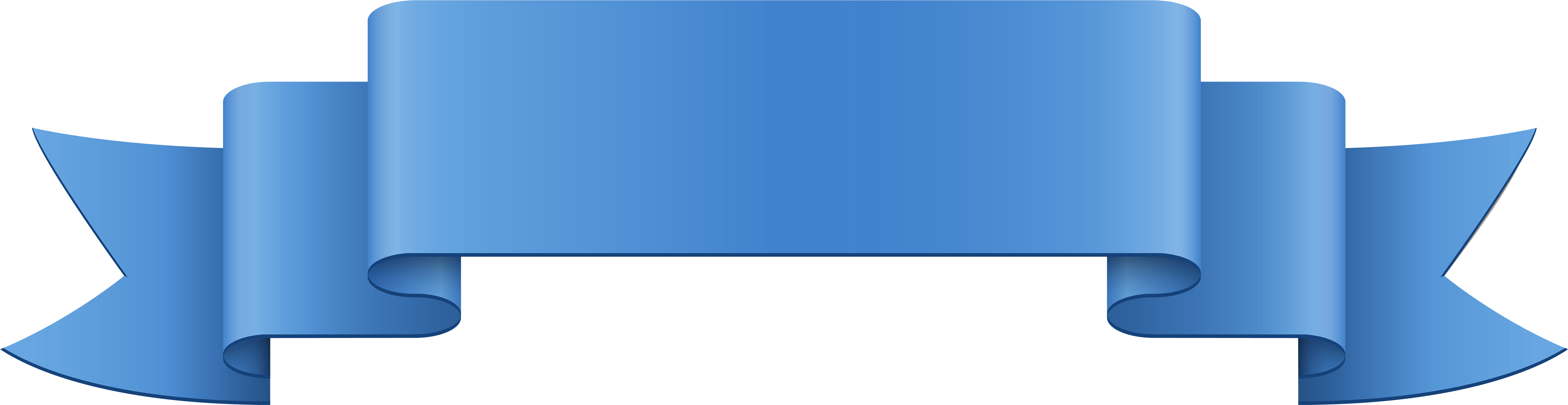 Banner Blue Clip Art Png Image - Blue Ribbon Banner Clipart (8000x2115)