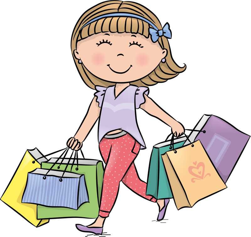 Go shopping for clothes. Дети шоппинг. Шоппинг мультяшка. Девушка с покупками. Шоппинг иллюстрация.
