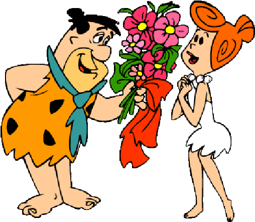 Flintstones Cartoon Clip Art Characters - Fred And Wilma Flintstone (600x600)