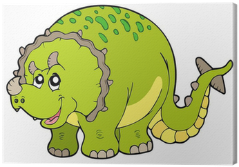 Cuadro En Lienzo Triceratops De Dibujos Animados • - Drawing (400x400)