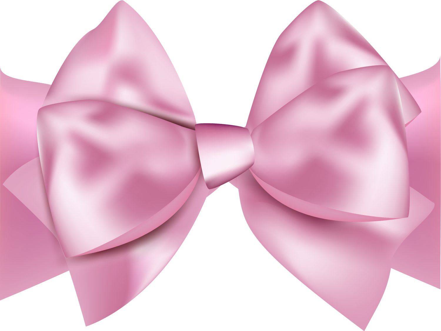 Pink Ribbon Clip Art - Pink Cartoon Bow (1500x1125)