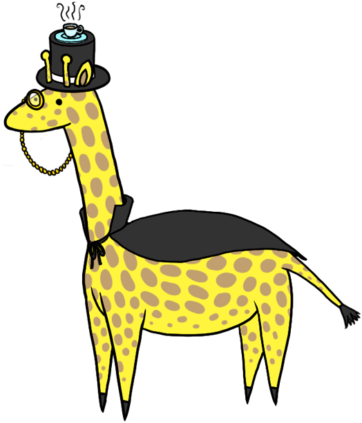 Dapper Meme - Derpy Giraffe Drawing (541x621)