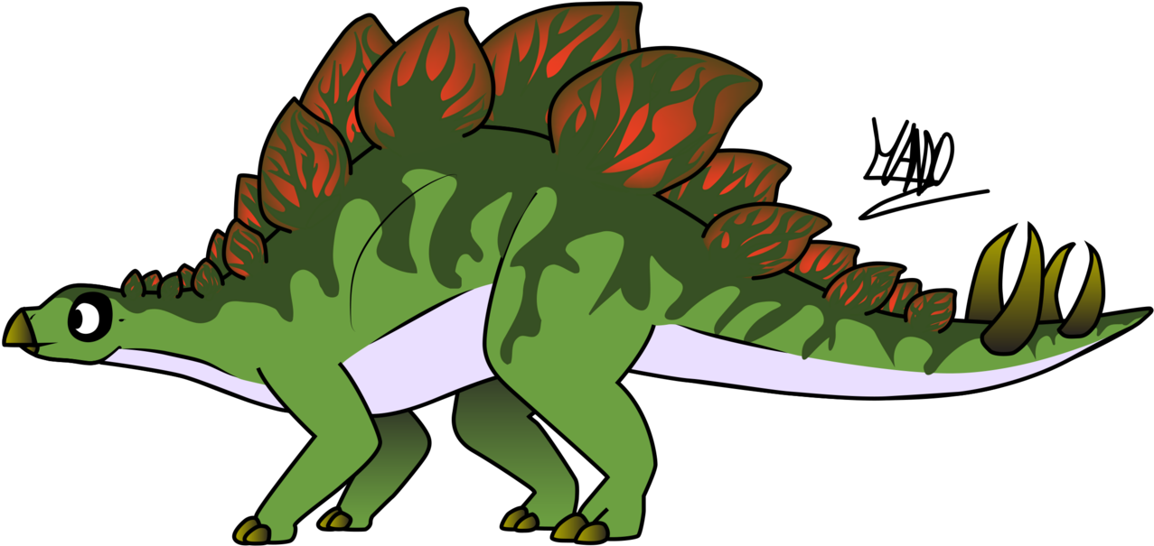 Stegosaurus By Rainbowarmas Stegosaurus By Rainbowarmas - Dinosaur (1291x619)