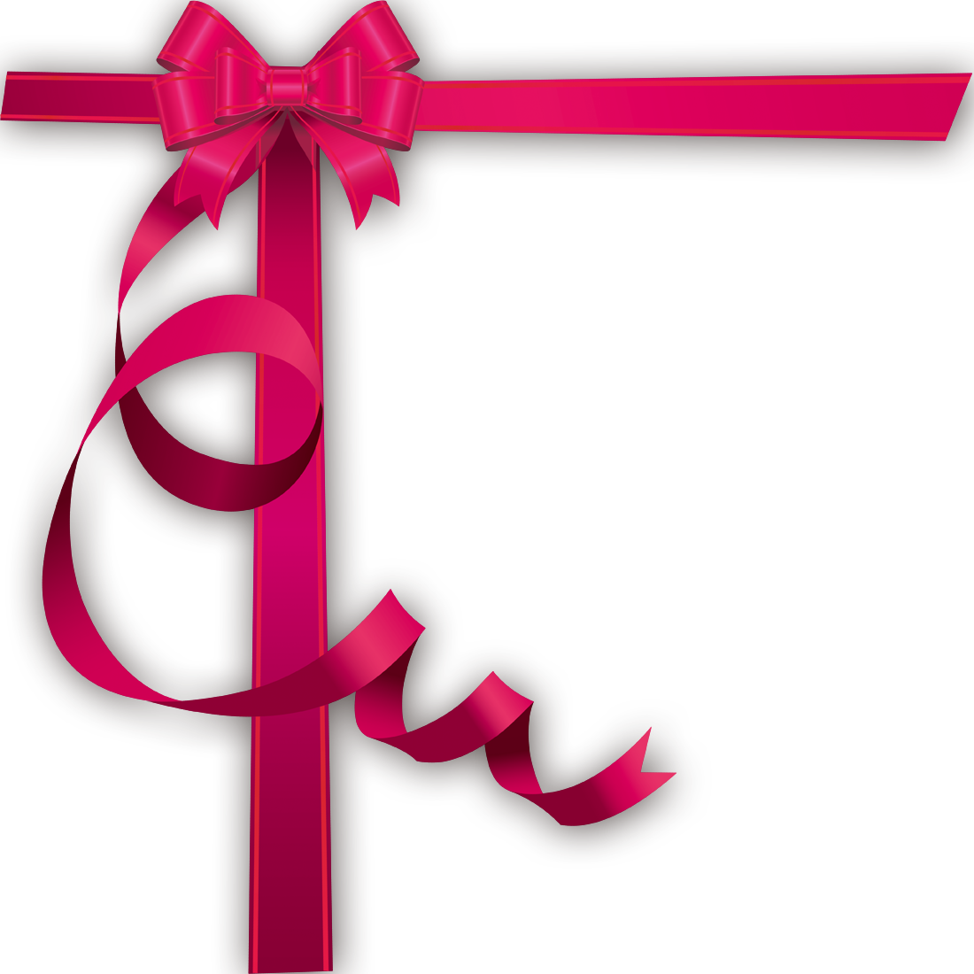 Pink Gift Ribbon Shoelace Knot - Pink Gift Ribbon Png (1100x1100)