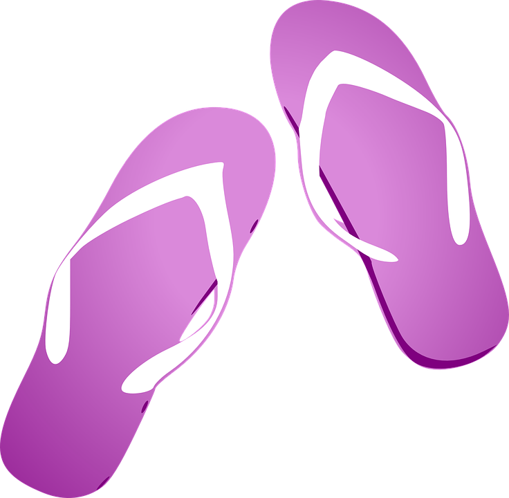 Mens Thong Cliparts 2, Buy Clip Art - Purple Flip Flops Clip Art (736x720)
