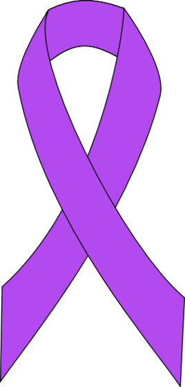 Free Pink Ribbon Clip Art Clipart Free To Use Clip - Purple Breast Cancer Symbol (268x561)