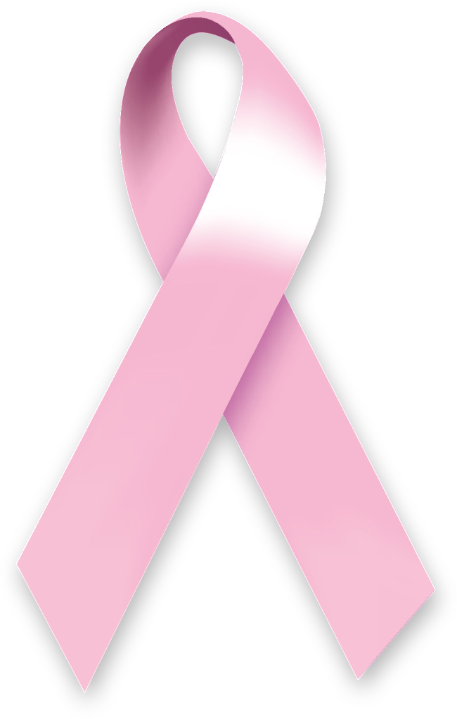 Pink Ribbon Download Png Image - Breast Cancer Ribbon Transparent Background (650x1023)
