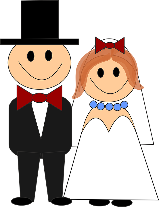 Bridal Clipart - Bride And Groom Clipart (553x720)