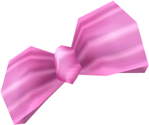 Pink Hair Bow - Satin (500x426)
