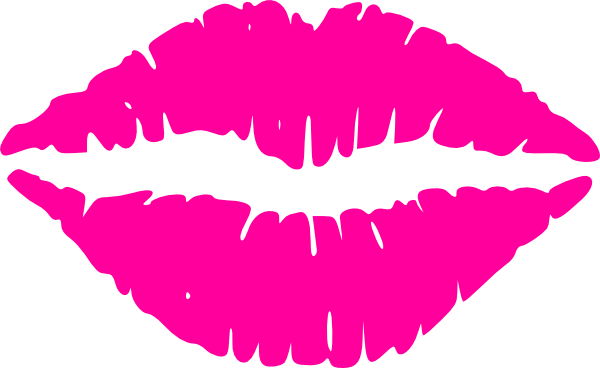 Kisses Clipart Butterfly - Lips Clip Art (600x368)