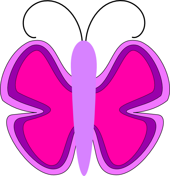 Butterfly Smaller Clip Art At Clker - Butterfly (576x596)