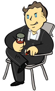 Forarkan 23 9 Vault Boy Illusive Man By Forarkan - Fallout Illusive Man (373x367)