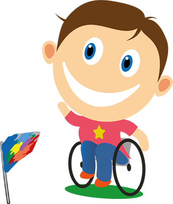Image Of A Boy In A Wheel Chair - Wheelchair (342x404)