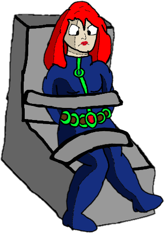 Black Widow Strapped To A Chair By Kaijuboy455 - Comics (480x640)
