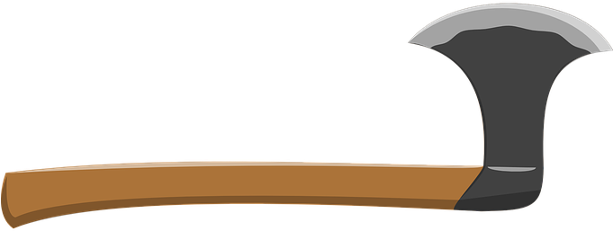 Ax Hatchet Cleaver Axe Black Wooden Tool H - Hatchet Vector (680x340)