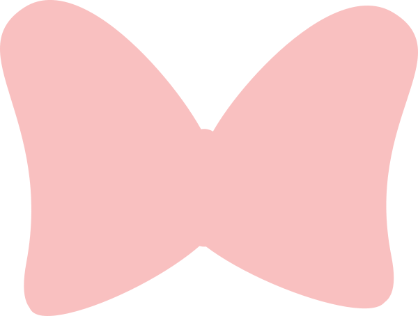 Pink Bow Black Trim Clip Art At Clker - Clip Art (600x454)