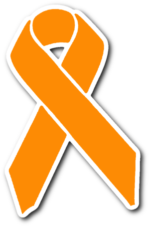 Orange Awareness Ribbon Sticker - Light Blue Awareness Ribbon (480x480)