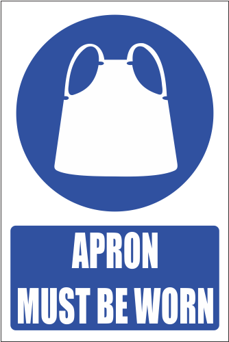 Blue Hard Hat Clip Art Download - Apron Sign (500x500)