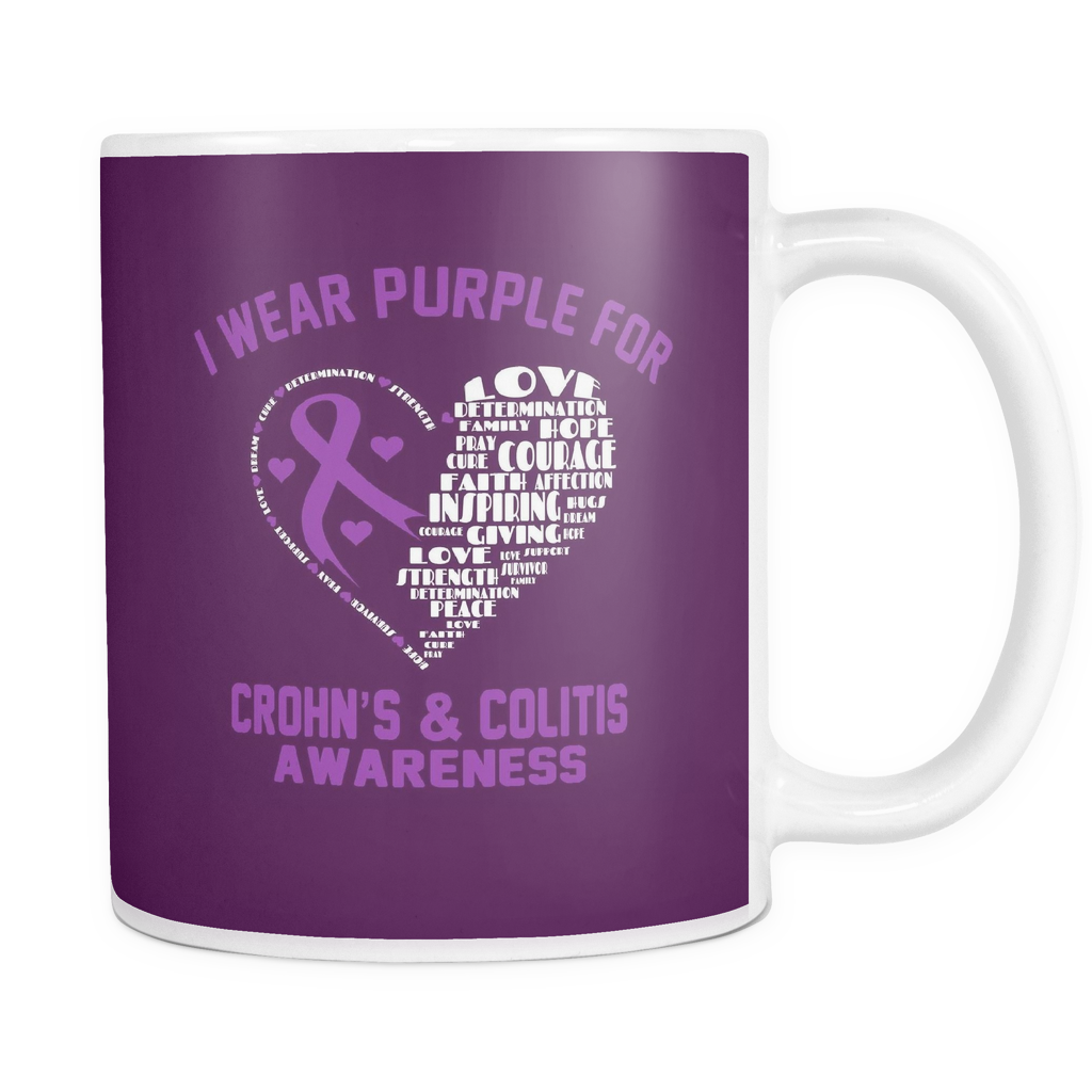 I Wear Purple For Crohn's & Colitis - Mug (1024x1024)