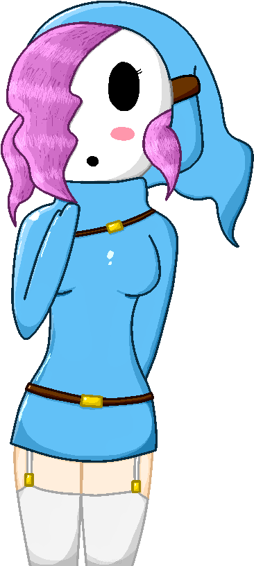 Blue Shy Gal - Shy Gal Blue (500x850)