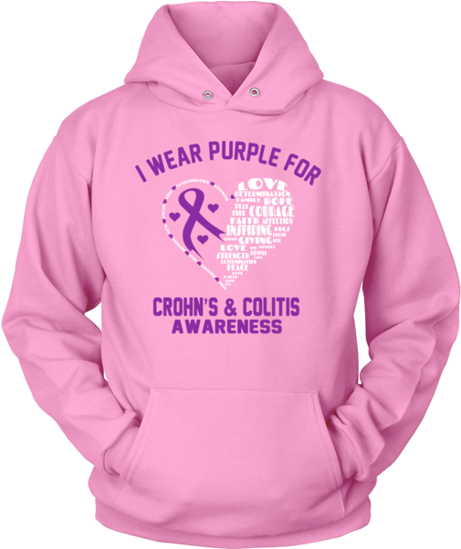 I Wear Purple For Crohn's & Colitis - American Flag Boston Terrier T-shirts & Hoodies (600x600)