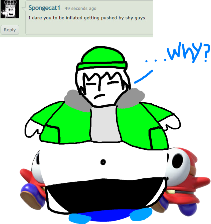 Breadette Shy Guy Push Dare 3 By Kingamegamegame12 - Cartoon (894x894)