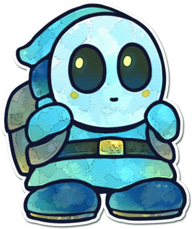 Kasden's Shy Guy By Louivi - Black Shy Guy Paper Mari (400x473)