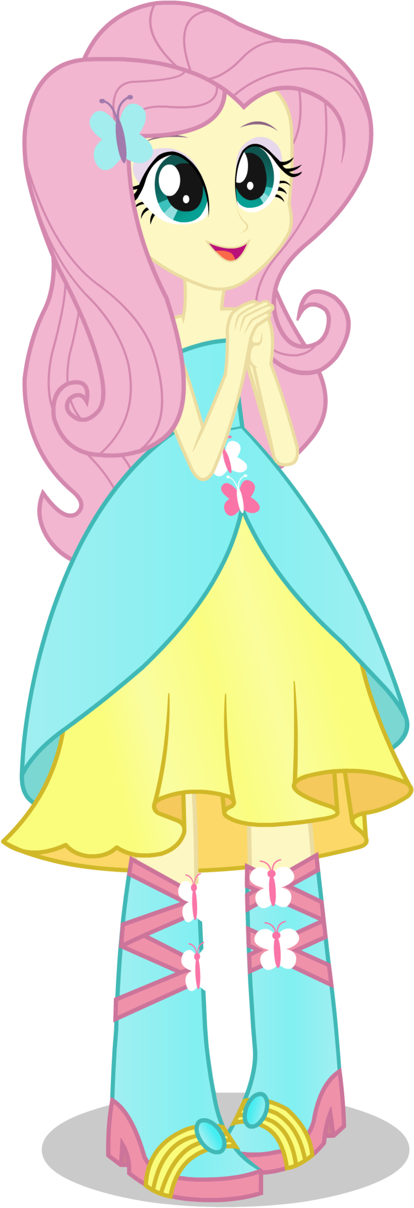 Equestria Girl By Negasun - Draw Fluttershy Equestria Girls (1024x2457)