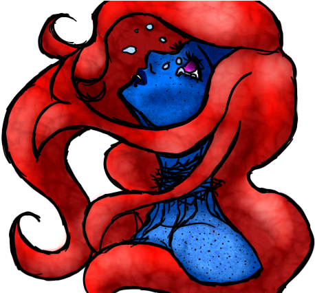 Rita Is A Bit Of A Shy Girl, But She Tends To Stand - Cartoon (500x425)