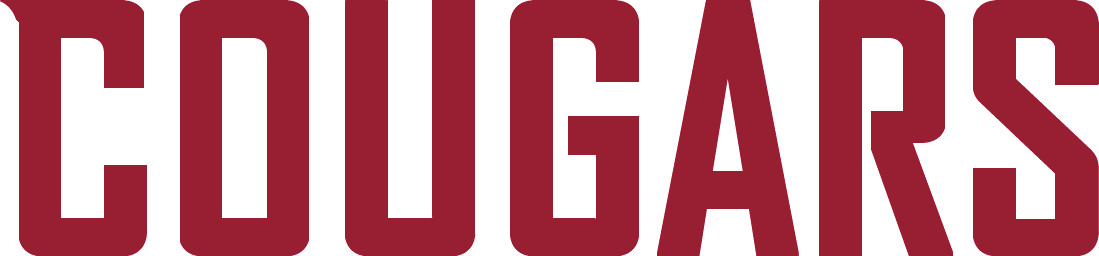 Cougar Football Cliparts 3, Buy Clip Art - Washington State Cougars Font (1099x256)