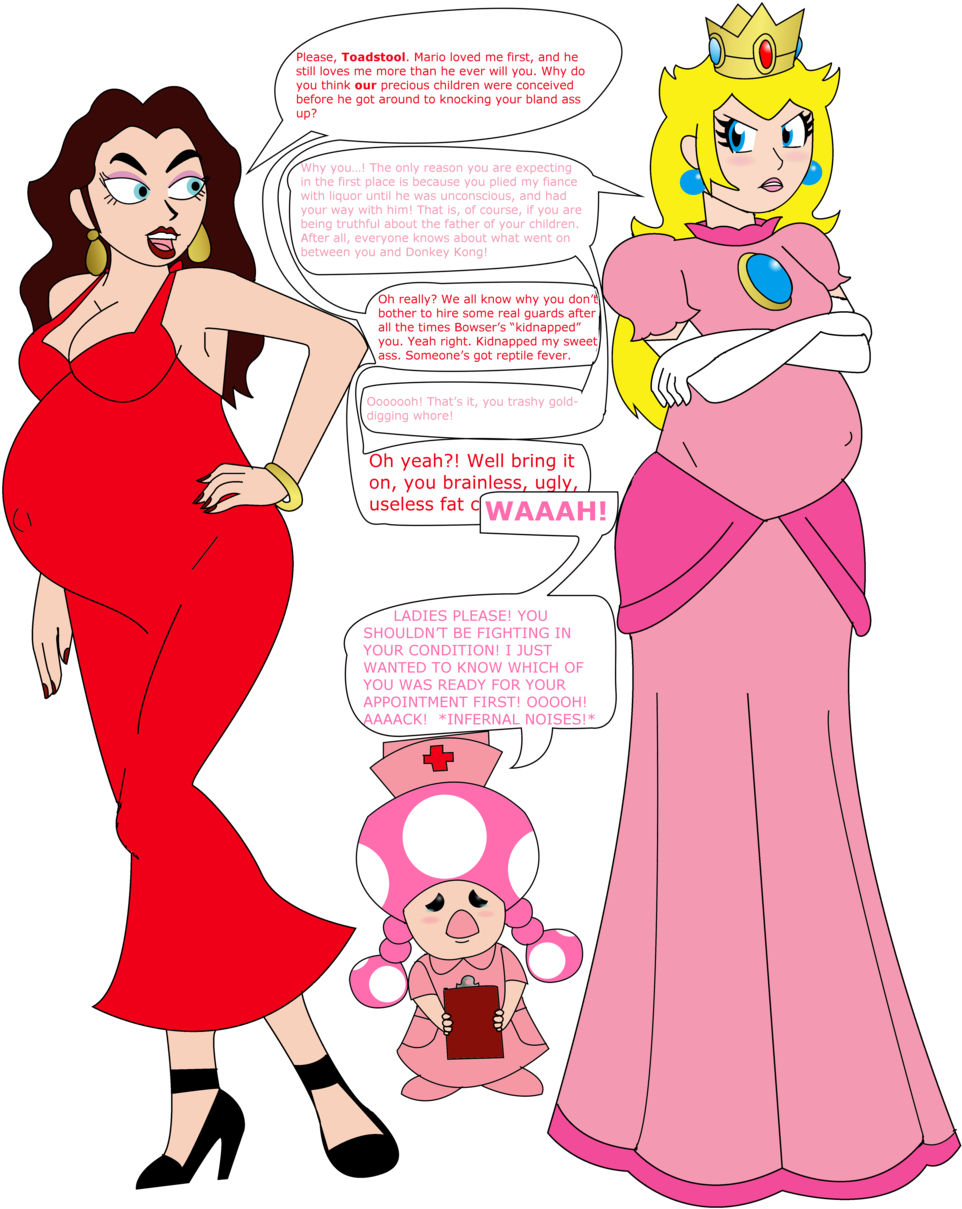 Super Smash Mothers By Ninshinobi - Princess Peach Pregnant (1024x1408)