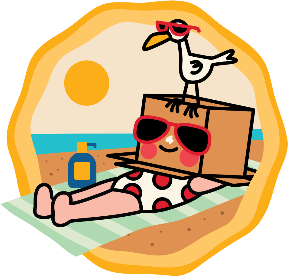 Facebook Stickers Box Girl - Box Girl Sticker Facebook (1000x1000)