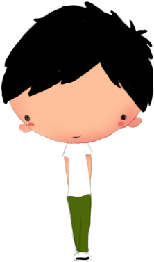 I Don't Want To Say Thank You - Shy Boy Cartoon Png (500x500)