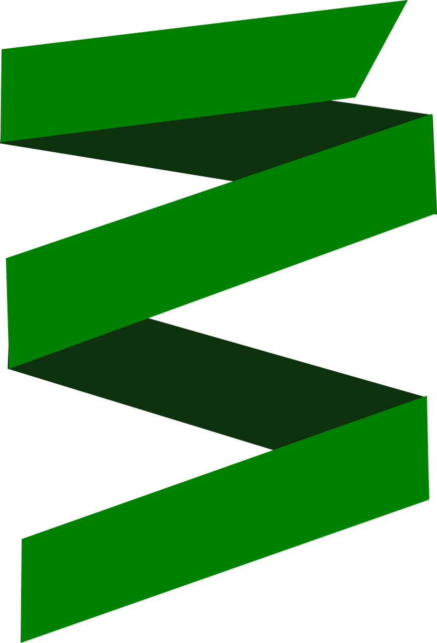 Green Ribbon Banner Design Png Image - Ribbon (869x1280)
