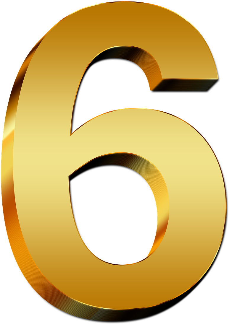 Картинки По Запросу - Number 6 In Gold (1280x1280)