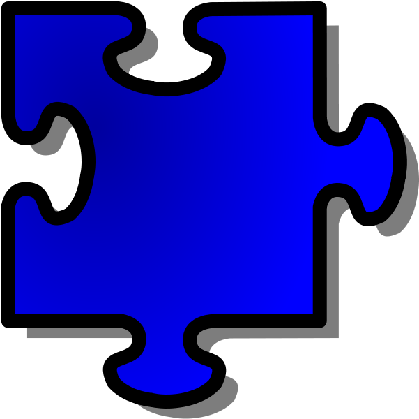 Free Blue Jigsaw Piece 10 - Puzzle Pieces Clip Art No Background (900x897)