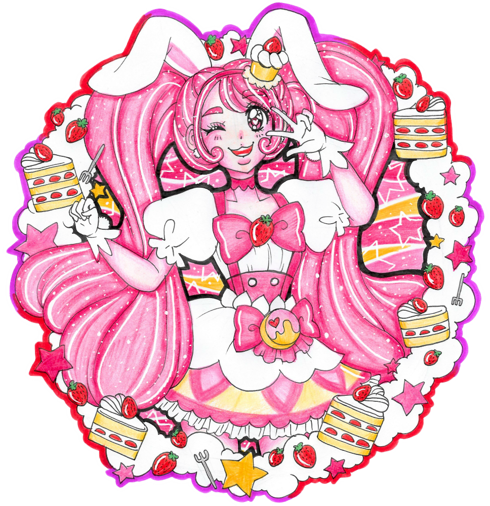 Pretty Cure Of Strawberry Shortcake, Cure Whip By Sekaiichihappy - Shortcake (968x1000)