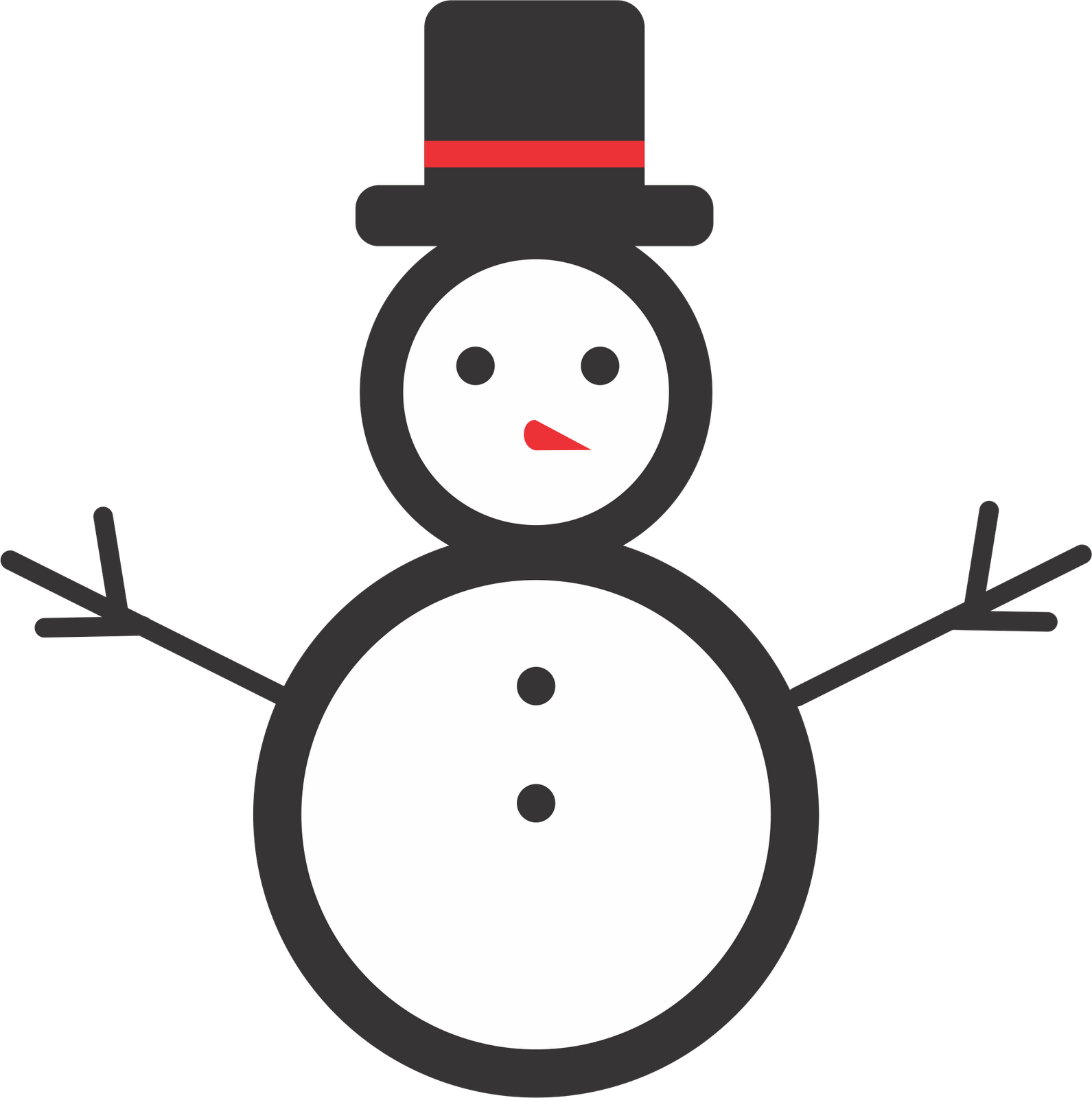 Snowman Illustrator For Christmas Holidays - Sanskrit (1591x1600)