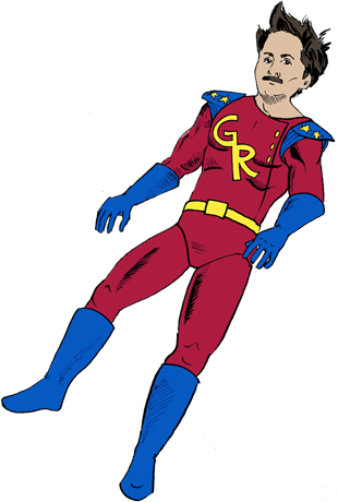 Begin With Isaac Newton's First Law Of Motion - Superhero (310x460)