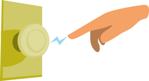 When You Walk Across A Carpet In A Cold, Dry Winter, - Door Knob Electric Shock (500x273)