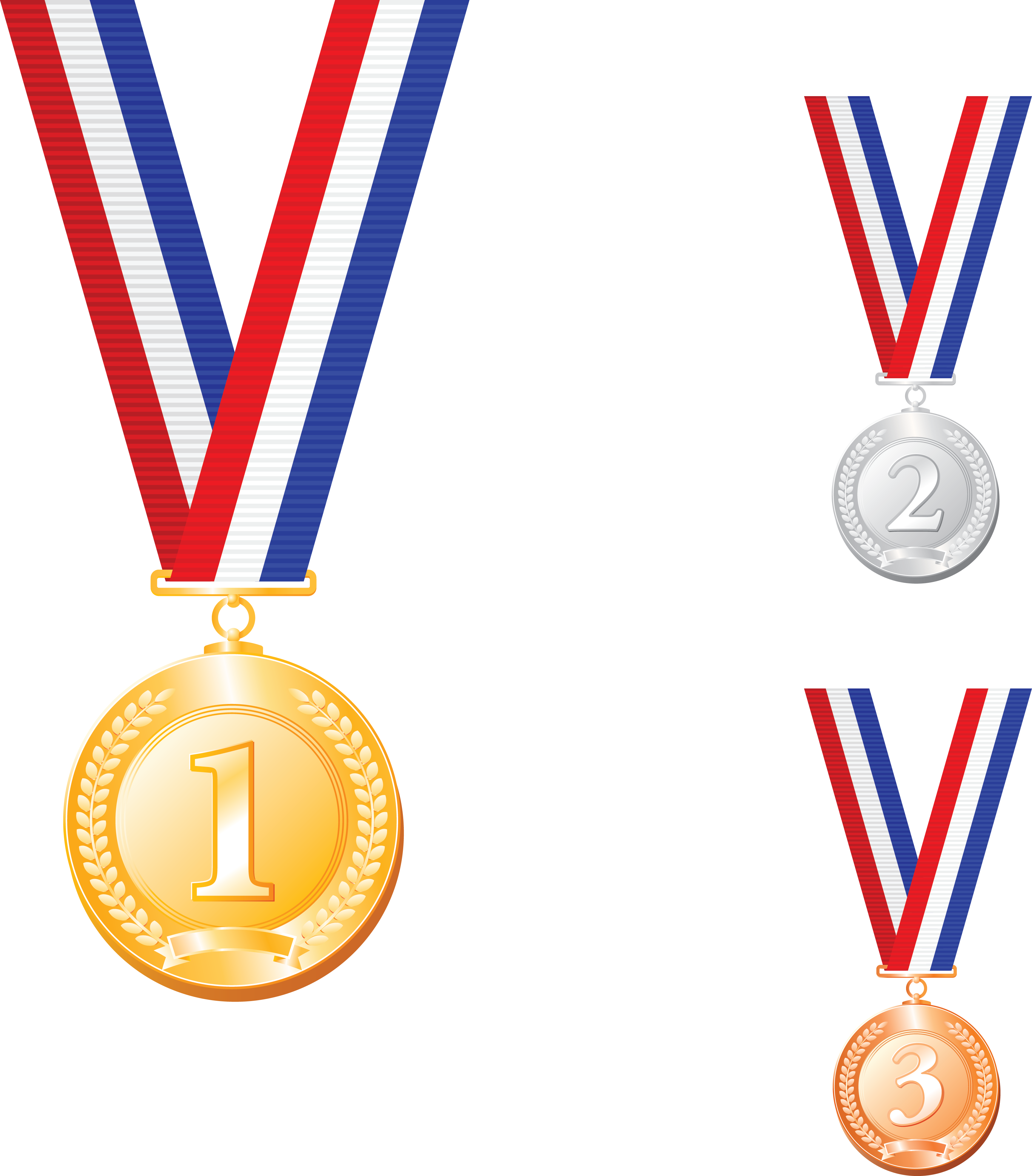 Gold Medal Silver Medal Clip Art - Gold Medal Silver Medal Clip Art (3458x3939)