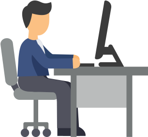 Virtual Chief Technical Officer - Officer At Desk Png (400x400)